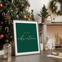 1/3 件绿色圣诞印刷品帆布画雪松树可印刷墙面艺术圣诞快乐标志节日装饰圣诞装饰无框 - 彩色 - 查看 5
