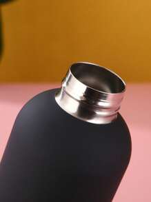 Botella de 500ml/16. 9oz de acero inoxidable con estilo retro y cuello delgado, con revestimiento de goma, taza aislada al vacío portátil, adecuada para el hogar, actividades al aire libre, fitness, regalo para amigos y familiares, botella de agua para volver a la escuela - 500 ml - morado [con asa] - Ver 8