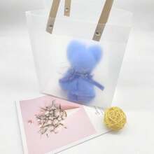 Bộ 6 túi quà tặng trong suốt sang trọng có hình chú gấu nhỏ, thích hợp làm quà tặng phù dâu, quà tặng tiệc cưới, quà tặng Giáng sinh - nhiều màu - Xem 4