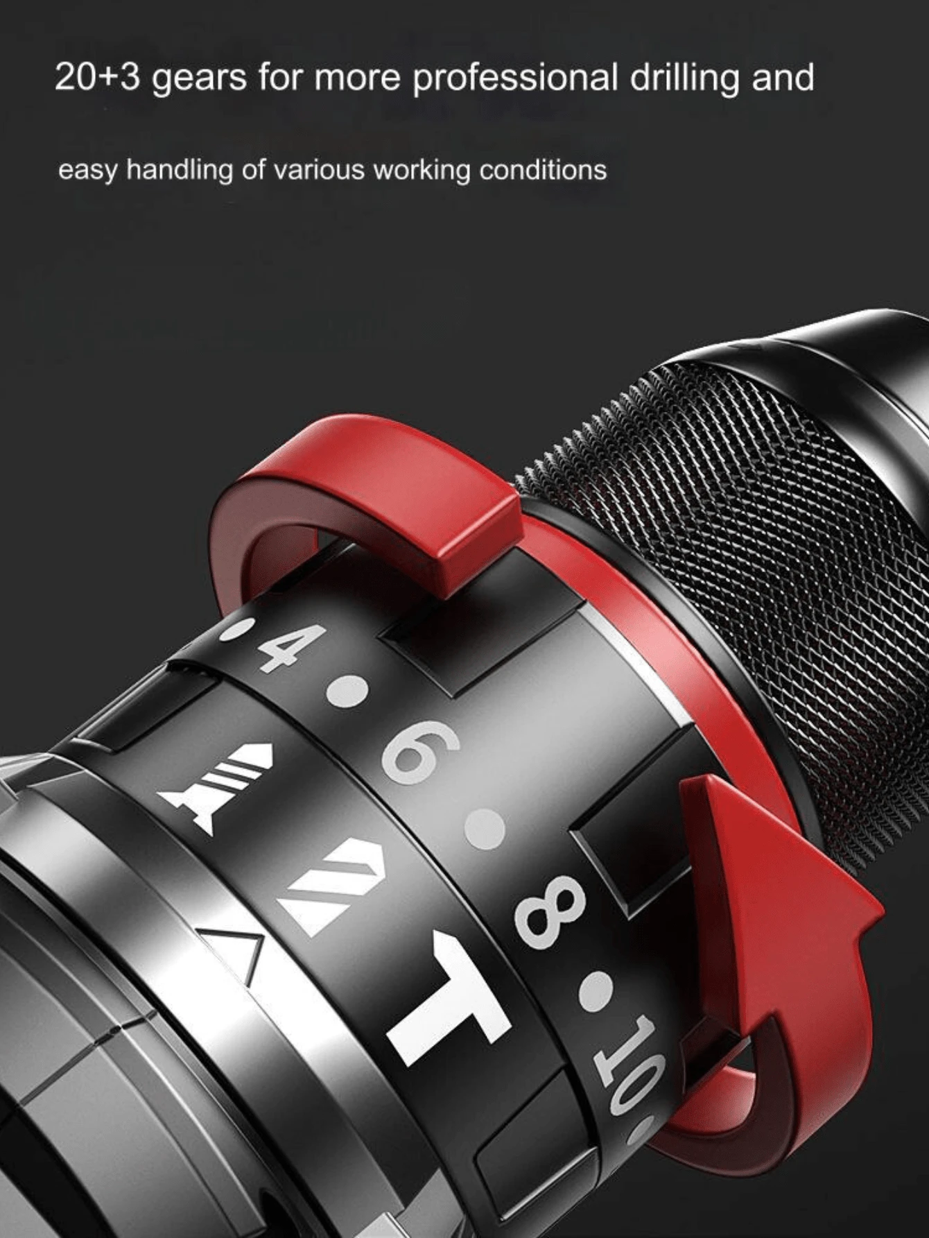 21V High Power LithiumIon Cordless Drill Set, Wireless Impact Drill