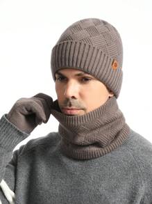 Bộ 1-3 mũ len mùa đông cho nam, khăn quàng cổ giữ ấm và găng tay cảm ứng, họa tiết dày hai lớp, bông lông, thiết kế bông tuyết, thích hợp cho trượt tuyết, du lịch, đạp xe, lái xe, hẹn hò, quà tặng cho nam giới, phụ kiện mùa đông sử dụng hàng ngày, trang phục mùa đông - Nhiều màu - Xem 15