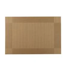 餐垫套装 4/6/10，适用于厨房餐桌的餐垫，耐热防滑防污可洗 PVC 桌垫，易于清洁的编织乙烯基餐垫，金色