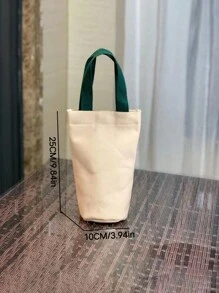 1个便携式水杯收纳袋，功能性帆布水瓶袋，女士休闲手提包，旅行收纳袋，化妆包，化妆品收纳袋，假日收纳袋，大容量化妆品整理袋，可收纳口红、化妆刷、护肤品、手机、硬币、小物件等，适合居家使用、送礼、假日、节日等各种场合，波西米亚风格 - 彩色 - 查看 4