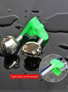 Sougayilang 1pc Plastic Clip Bite Alert Fishing Rod Bells Tackle Accessories Outdoors - Green - View 7