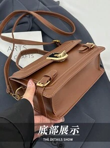 Túi xách nữ đeo vai PU Joker cao cấp thời trang mới mùa hè - màu nâu - Xem 8