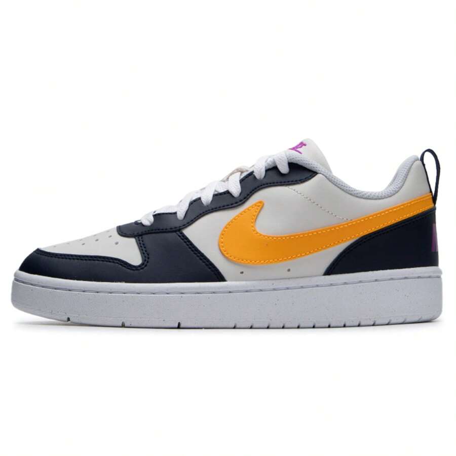 Women's Casual Shoes COURT BOROUGH LOW RECRAFT (GS) Comfortable Sneakers - Navy Blue/white - View 1