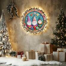 8x8 Inch Christmas Symbol 2D Wall Hanging Decor Plaque, Christmas / New Year Decorative Sign, Christmas / New Year Gift, Suitable For Wreaths, Doors, Rooms, Garages - Versatile Holiday Decoration, No Power Required, Random Style - Multicolor - View 5