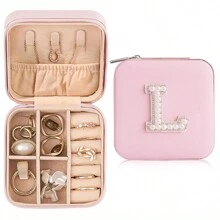 Hộp đựng trang sức mini hình chữ ngọc trai, Túi đựng khuyên tai, nhẫn màu hồng dễ thương, Túi đựng trang sức bằng da PU di động Túi đựng đồ trang điểm Túi đựng đồ trang điểm Túi đựng đồ trang điểm Túi đựng đồ trang điểm - Hồng - Xem 21