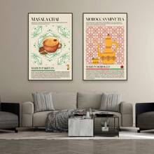 1PC Poster in trà Thổ Nhĩ Kỳ cổ điển Thổ Nhĩ Kỳ Ma-rốc Du lịch In Thực phẩm cổ điển Trung Đông Tranh vải Trang trí quán cà phê Quán bar Nhà hàng Không có khung - nhiều màu - Xem 5