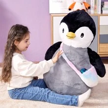 IKASA Giant Penguin Stuffed Animal Plush Toy, 23" Big Cute Jumbo Soft Penguin Plushie For Kids Girls Boys Girlfriend Children - 黑色 - 查看 5