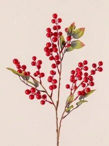 1PC Longo 73cm 12 Ramos Holly Fruit Decorações de Natal Decorações de Ano Novo Materiais para Árvores de Natal Decorações de Ação de Graças Tema de Natal de Inverno Estilo, Resistente ao Desbotamento - Para Decoração de Casa, Vasos, Casamentos, Festas, Salas de Estar, Adereços de Tiro, Festas de Aniversário, Materiais para Bolos, Adereços de Tiro