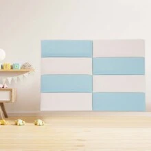 8 Pack Wall Panels Peel And Stick Headboard Upholstered, Self-Adhesive Anti-Collision Wall Padding Soundproof Wall Panels 24.41*12.6*7.09in - Nhiều màu - Xem 6