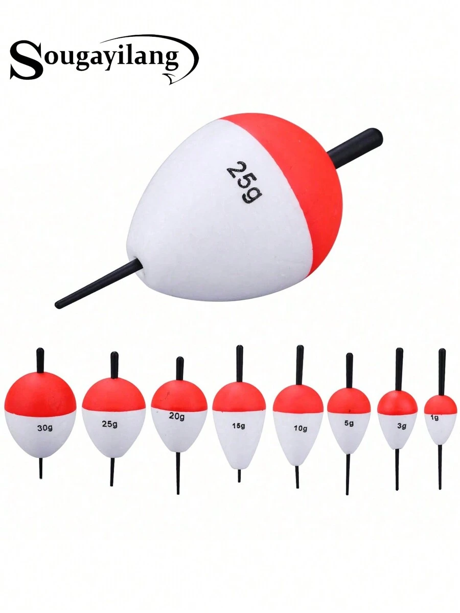 SOUGAYILANG 8pcs Water-drop Shaped Foam Fishing Float