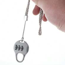 Mini Dial Digits Code Number Password Combination Padlock Travel Security Lock For Luggage Lock Padlock Gym Suitcase Drawer Zipper Password Lock Hanging Lock Outdoor Waterproof Padlock For School Gym Locke - Silver - View 3