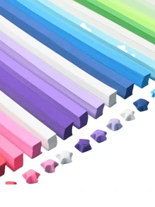540 tiras de papel de origami de estrellas hechas a mano para tarjetas de regalo, decoración de fiestas, manualidades, estrellas de cinco puntas, papel para dibujar, papel rosado, kit de quilling de papel