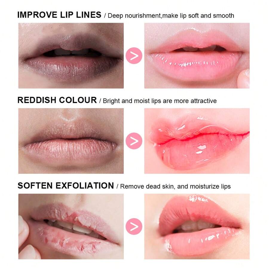 Lip Glowy Balm, Highly Moisturizing For Dry Cracked Lips Lighten Dark