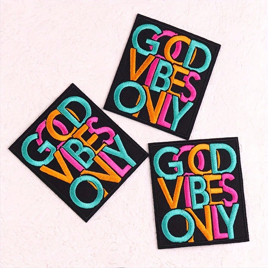 ' Embroidered IronOn Patches DIY Letters Versatile Fabric Applique