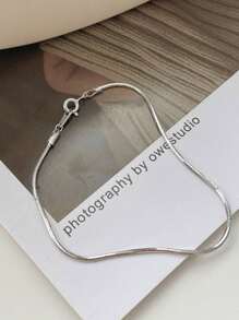 Men's Rat Tail Chain And Bracelet Set Kit In 925 Silver Plated - Silver - View 6