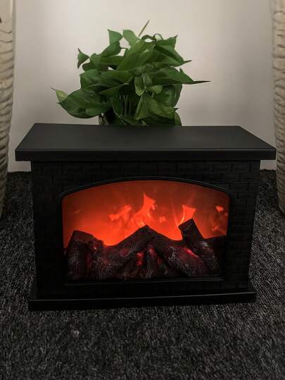 LED-simulerad eldstadslampa, skrivbordslampa, vardagsrums- och sovrumsdekorationslampa för hemmet