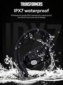 TRANSFORMERS TF-T58 大黄蜂蓝牙耳机，挂耳式耳机带电池电量显示，防水防汗，运动，360°环绕音效，音乐游戏低延迟带麦克风，智能降噪，佩戴舒适，无线耳机