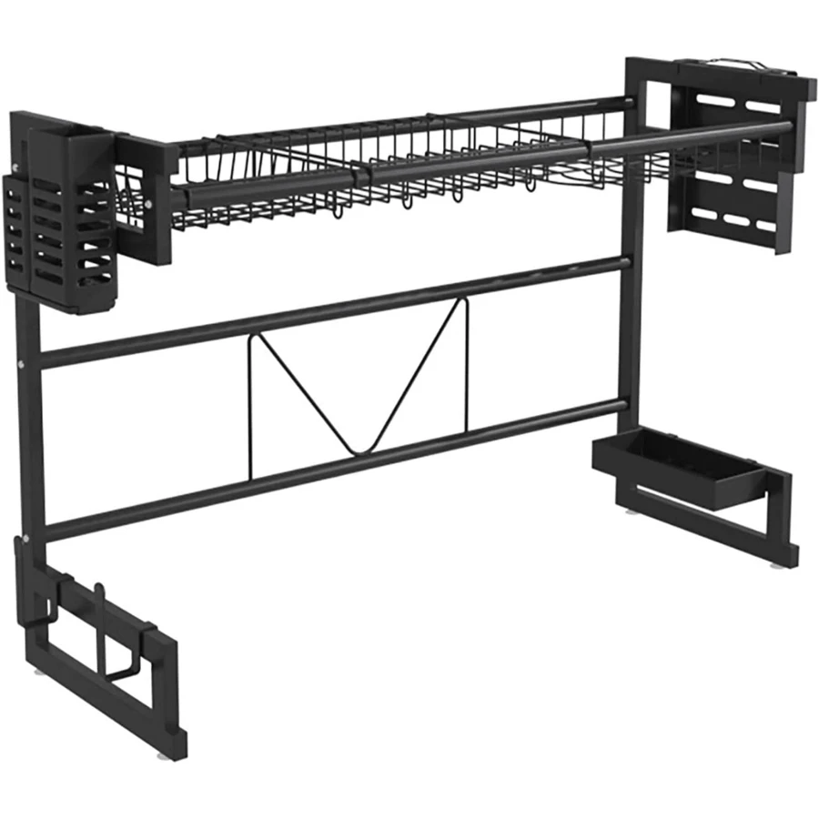 Dish Drainer Dry Drainer Kitchen Hanging Dish Drainer - màu đen - Xem 1