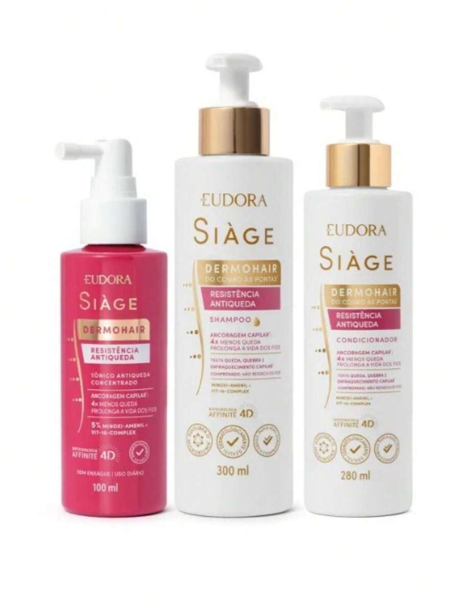 Siàge Anti-Hair Loss Combo (3 Items) - Eudora Shampoo / Conditioner And Tonic - 白色 - 查看 1