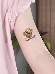 Customizable Temporary Tattoo Stickers, Suitable For Various Occasions Such As Baby Birthdays, Boy Or Girl Parties, Birthday Celebrations, Cocktail Parties, For Giving Family, Pets (Dogs, Cats) Surprises, Can Be Applied On Hands - Multicolor - View 4