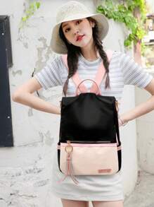 Small Backpack Sophisticated Women's Bag - 黑色 - 查看 9