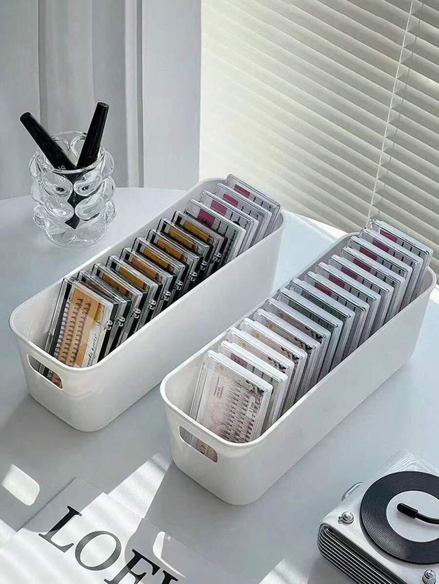 1 件装睫毛延长用品收纳盒，化妆配件收纳盒 - 白色 - 查看 1