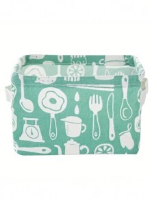 5/3/1pc Clothes Storage Basket, Wardrobe Organizer, Washable Fabric Storage Bag, Desktop Storage Basket, Office Desk Organizer, Foldable Debris Storage Basket With Handle, Cosmetic Storage Box, Home Organization, Foldable Fabric Storage Basket, Makeup Organizer Basket, Patterned Cosmetic & Miscellaneous Storage Basket