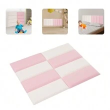 8 Pack Wall Panels Peel And Stick Headboard Upholstered, Self-Adhesive Anti-Collision Wall Padding Soundproof Wall Panels 24.41*12.6*7.09in - Nhiều màu - Xem 1