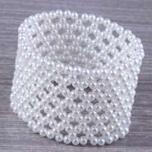 1 件手工制作时尚简约优雅人造珍珠超弹力手链，适合女性、日常穿着配饰、礼物 - as the pic shows - 查看 4