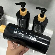 1/3 件浴室液体肥皂/洗发水/护发素/沐浴露可再填充分配瓶，500 毫升 - 彩色 - 查看 4