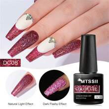 Mtssii Bộ 4 lọ sơn móng tay dạng gel phản quang lấp lánh cầu vồng ba chiều UV LED Gel Varnish ngâm móng tay dạng gel sơn móng tay để làm móng tay - Nhiều màu - Xem 9