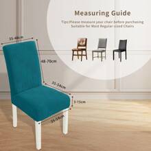 Ystyle Chair Covers With Backrest 4/6 Pieces, Stretch Chair Cover, Universal Chair Covers For Dining Room Kitchen, Washable Removable, Easy To Clean And Durable - Dark Green - View 4