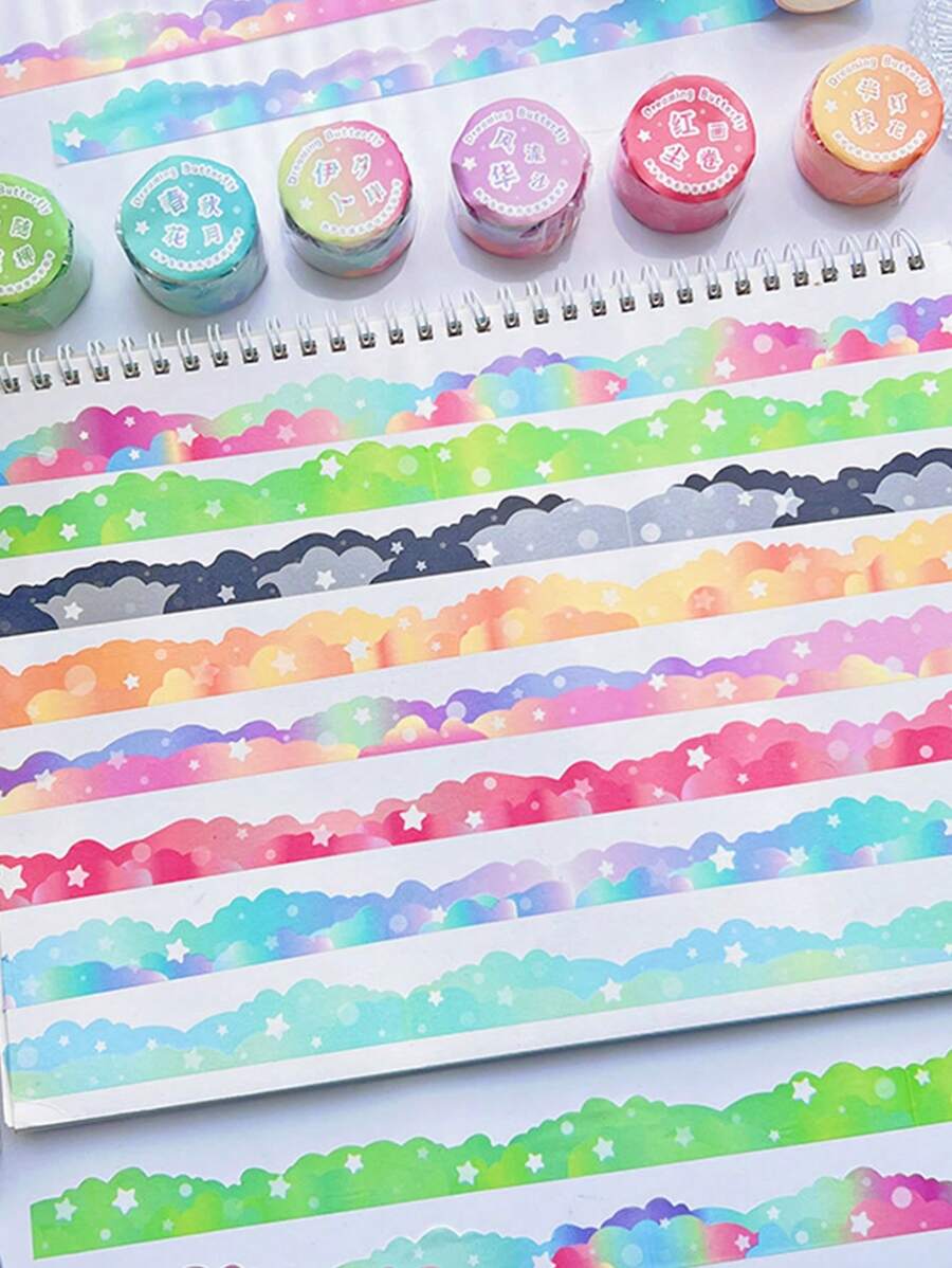 1 卷随机可爱云朵装饰遮蔽胶带，适用于剪贴簿 - 彩色 - 查看 1