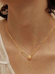 1 件 S925 纯银简约奢华圆珠吊坠锁骨链女士项链，送给女朋友的礼物 - 項鍊 - 查看 1