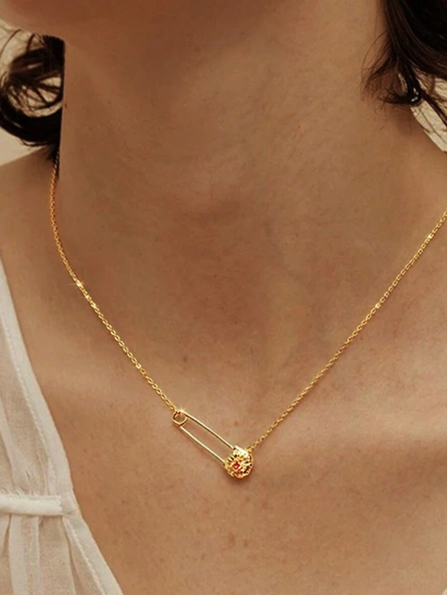 1 件 S925 纯银简约奢华圆珠吊坠锁骨链女士项链，送给女朋友的礼物 - 項鍊 - 查看 1