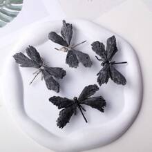 1pc Natural Crystal Stone Black Tourmaline Flame Feather DIY Dragonfly Animal Divination Decoration Wholesale Home Decoration Fathers Dad Gift 4th Of July Women - Black Tourmaline Dragonfly Trumpet - View 2