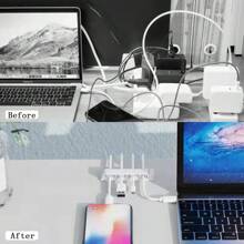1pc 10 khe cắm cáp tổ chức cáp USB quấn cáp máy tính để bàn quản lý gọn gàng kẹp giữ dây cho dây sạc chuột máy tính tai nghe - Nhiều màu - Xem 8