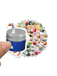 80 CÁI Miếng dán hình con ngỗng ngộ nghĩnh Ốp lưng điện thoại máy tính xách tay Miếng dán trang trí chống nước - Nhiều màu - Xem 3