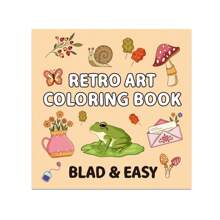Libro para colorear de 40 hojas, pequeño, para rincones interiores, con dibujos animados y garabatos simples para el dormitorio
