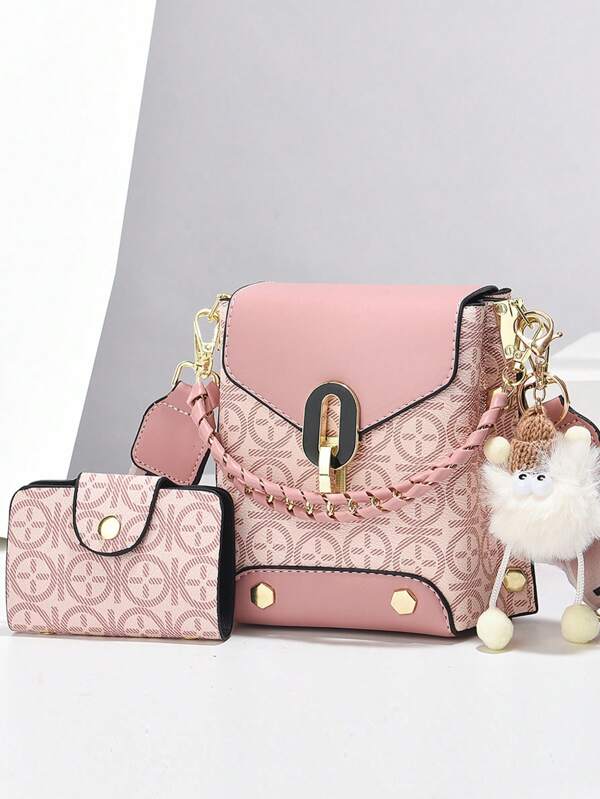 حقيبة كتف مائلة ذات تصميم بسيط وعصري وواسعة السعة، حقيبة يد نسائية موضة جديدة