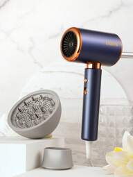  CRASTS Hårtork, Lättvikt, Fön, Hårstyling, Multifunktion för Hårrullare, Locktång & Plattång, Snabbtork Lågt ljud, Med 2 tillbehör, 3 inställningar för vind och hem- och salongsanvändning, Hårvårdspresent