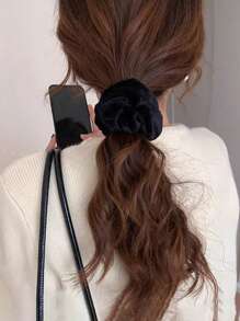 4 dây buộc tóc sọc nhung cổ điển thanh lịch cho nữ, nhung mềm, 4,33in, đen/cà phê/nâu/sâm panh, thích hợp sử dụng hàng ngày, buộc tóc đuôi ngựa, tiệc tùng, quà tặng ngày lễ - Nhiều màu - Xem 3