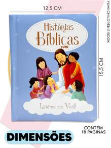 Children's Book Bible Stories Baby Bible Boy Girl Collectible Padded Hard Sheets Premium - 淺藍色 - 查看 10
