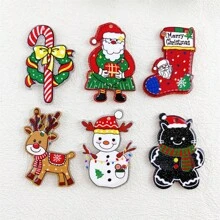 5 cái/6 cái/11 cái Acrylic in Ông già Noel, Người tuyết, Cây kẹo, Tuần lộc Bộ sản phẩm Giáng sinh DIY Mặt dây chuyền & Bùa trang trí để làm đồ trang sức - Nhiều màu - Xem 4