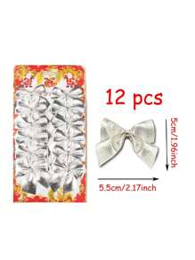 Set de 12 lazos de terciopelo rojo y dorado de 5.5cm, decoración de árbol de Navidad, decoración de envoltura de regalo, decoración de ramos, decoración de corona de Navidad, decoración de globos, accesorios de manualidades DIY, decoración de cajas de regalo para bodas, adecuado para fiestas, bodas y Halloween - Multicolor - Ver 13