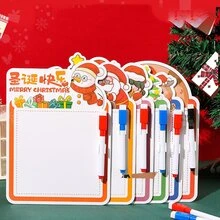 1 bảng trắng hoạt hình Giáng sinh, bảng viết tay Giáng sinh quà tặng nhỏ, bảng vẽ mini hình người tuyết và tuần lộc dễ thương thích hợp sử dụng trong lớp học (Kiểu dáng/Màu sắc ngẫu nhiên) - Nhiều màu - Xem 4