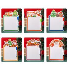 1 bảng trắng hoạt hình Giáng sinh, bảng viết tay Giáng sinh quà tặng nhỏ, bảng vẽ mini hình người tuyết và tuần lộc dễ thương thích hợp sử dụng trong lớp học (Kiểu dáng/Màu sắc ngẫu nhiên) - Nhiều màu - Xem 5